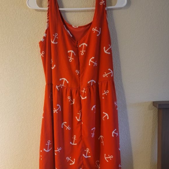 Red and White Anchor Dress - Picture 4 of 6